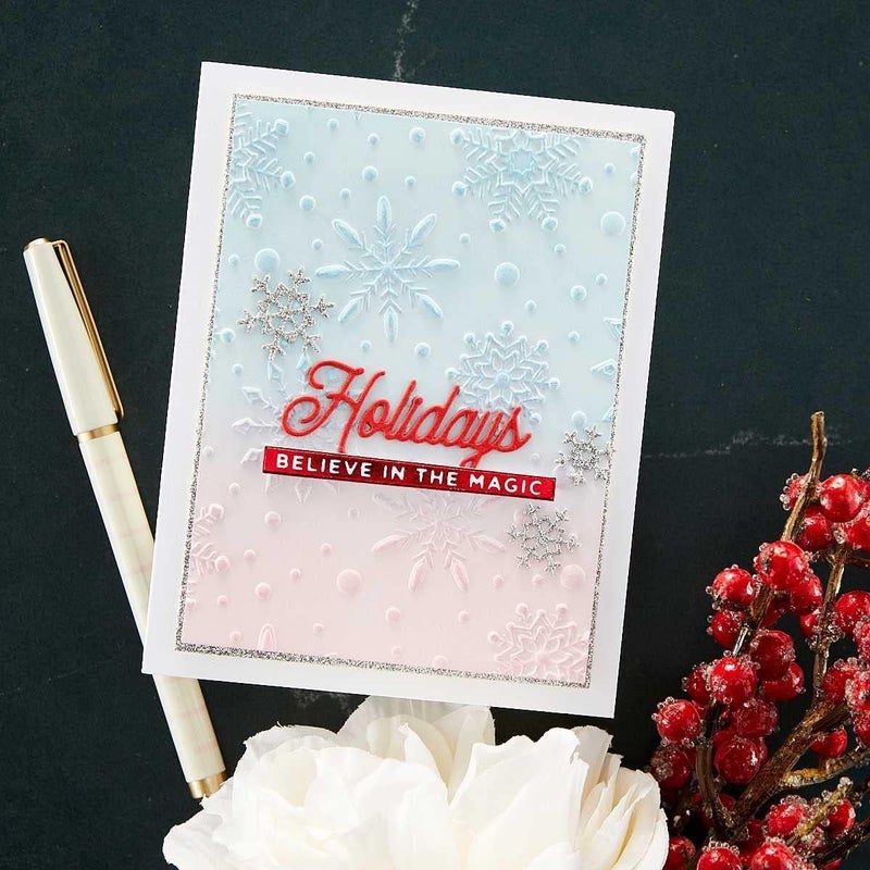 Spellbinders 3D Embossing Folder 5.5"x8.5" - Flurry of Snowflakes - Image 3